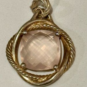 David Yurman pink quartz pendant